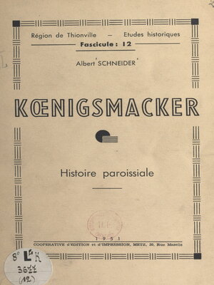 cover image of Kœnigsmacker